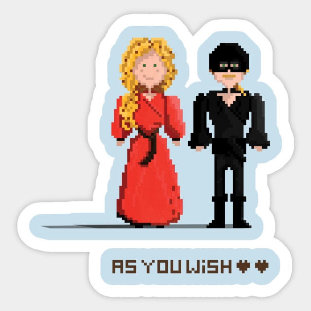 as you wish Sticker by pixelpwn